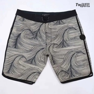 Shorts de bain élastiques pour hommes en toile camouflage, imperméables, respirants et à séchage rapide, pour le surf, la natation et le fitness, vente en gros OEM - Product Image 1