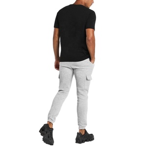 Unisex 2025 High Quality Fleece Cargo Sweat <b>Pants</b> Solid Color Workout Joggers with Knee Length ODM Supply - Product Image 3