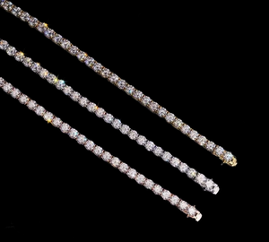 Collar de diamantes de plata de ley 925 con moissanita de corte redondo, joyería fina, brillo deslumbrante, accesorio de moda elegante y atemporal - Product Image 3