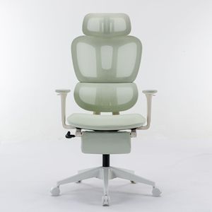 Sedia da Ufficio Ergonomica in Rete con Ruote Silenziose a 360 Gradi, Braccioli Regolabili, Poggiapiedi, Supporto Lombare 3D, Poggiatesta Multifunzionale - Product Image 2