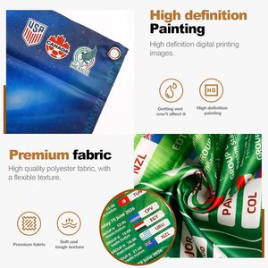 ป้ายพิมพ์ลายสำหรับ<span class=keywords><strong>ทำนาย</strong></span>ผลการแข่งขัน<span class=keywords><strong>ฟุตบอล</strong></span><span class=keywords><strong>โลก</strong></span> 2026, ป้ายโพลีเอสเตอร์ 100%, ปรับขนาดได้, เหมาะสำหรับการ<span class=keywords><strong>ทำนาย</strong></span>ผลการแข่งขัน - Product Image 3