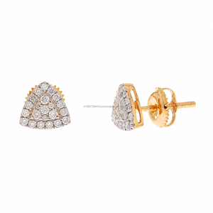 0.32 Ct Natural Brilliant Cut Diamond Cluster Stud <b>Earrings</b> 10k Solid Gold Minimalist Luxury Women Party Gift Part - Product Image 2