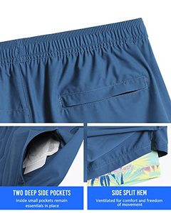 Men's Quick Dry Breathable Shorts For Men Loose Fit <b>Mid</b> Waist Plus Size Outdoor Fitness Joggers Hot Shorts Drawstring Closure - Product Image 4