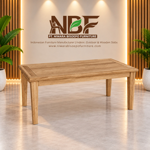 Classic Rectangular Outdoor Premium Solid <b>Teak</b> Best Romo <b>Teak</b> Rectangular Slatted Coffee <b>Table</b> Wholesale Patio <b>Garden</b> Furniture - Product Image 3