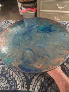 Luxury Resin <b>Cake</b> <b>Stand</b> with <b>Marble</b> Effect for Home Kitchen Serving - Product Image 3