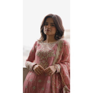 Magnifique robe de soirée, haut-plazzo et dupatta - Product Image 1