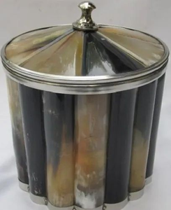 Cubo de Hielo Ecológico Hecho a Mano con Incrustaciones de Cuerno, Interior de Acero Inoxidable, Capacidad de 5L, Diseño Floral, Moderno y Lujoso para Fiestas y Bares - Product Image 2