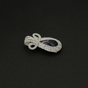 Wholesale Handmade Purple Amethyst Tear Drop Gemstone Pendant Silver Plated Wire Wrapped <b>Healing</b> <b>Crystal</b> <b>Jewelry</b> - Product Image 3