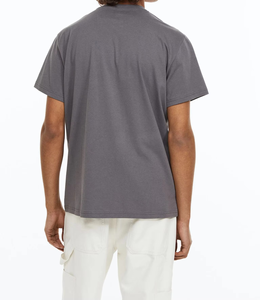 Camiseta Básica Gris Carbón en Oferta, Camiseta de Algodón Premium para Hombre, Cuello Redondo, Corte Regular, Lisa, Informal, para Uso Diario - Product Image 2