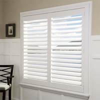 Horizontal Moderne Villa Intérieur PVC Ouragan Plantation Volets Stores UPVC Commercial Caché Titl Poly Obturateur pour Fenêtre
