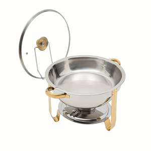 Gold Rectangular Electric Chafer 8 Qt Stainless Steel Food Warmer <b>Buffet</b> <b>Server</b> Hotel Restaurant Supply Warmer Chafing Dish - Product Image 2