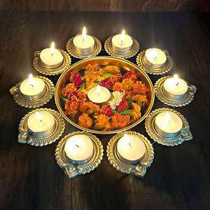 <b>Large</b> Decorative Metal <b>Candle</b> Bowl For <b>Candle</b> Setup In Wedding Events And Festive Home Decoration - Product Image 2