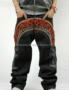 Broderie personnalisée de retour à l'avant sur les jeans en denim pour hommes - Product Image 1