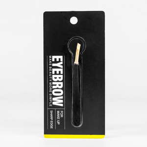 Pince à épiler sourcils de qualité supérieure avec marque privée, en acier inoxydable massif couleur or, à pointe inclinée avec ressort pour cils - Product Image 5