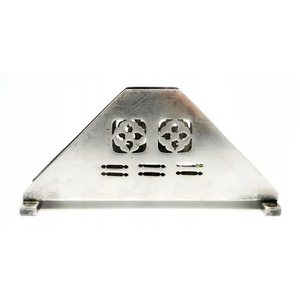 Heavy-Duty Cast Aluminum Napkin Holder with <b>Weighted</b> <b>Bar</b> Rustic Silver Industrial Tissue Tray Premium Metal Serviette Dispenser - Product Image 3
