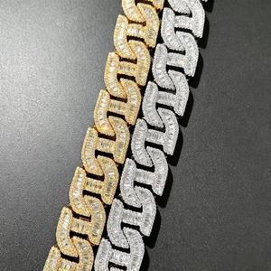 Cadena Cubana de Plata 925 con Moissanita de 16mm, Estilo Hip Hop, Joyería Unisex de Moda Urbana - Product Image 6