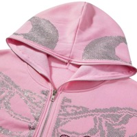 Hoodie Wanita Berhias Rhinestone – Pullover Kristal Berkilau 100% Katun Fleece Hoodie Fashion Untuk Wanita |   Hoodie Berkilauan