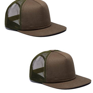 หมวกแก๊ปทรง Trucker สีน้ำตาลมะกอก ปักโลโก้ได้ตามต้องการ ด้านหลังตาข่ายสีเขียว ปรับขนาดได้ ขายส่ง หมวกเปล่า 5 แผง สีเอิร์ธโทน สำหรับกีฬาเบสบอล ผู้ชาย ผู้หญิง - Product Image 2
