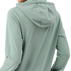 Sudadera con capucha para mujer, color sólido, manga larga, algodón, informal, con bolsillos, para otoño - Product Image 5