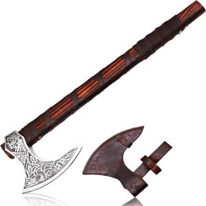 Hacha Tomahawk Forjada a Mano al por Mayor, Hacha de Acero con Alto Contenido de Carbono, Hacha para Acampar al Aire Libre, Caza, Hacha de Supervivencia con Mango de Madera - Product Image 1