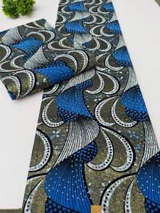 Tela Africana Estampada al Estilo Ghana, 100% Algodón, para Vestidos de Niñas, Bolsos y Proyectos de Batik - Product Image 4