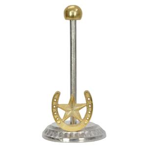 Silver Gold Finish Luxury Horse <b>Shoe</b> Style Tissue Stand Metal Crafts Decorative Napkin <b>Holder</b> for Table Decoration Restaurants - Product Image 1