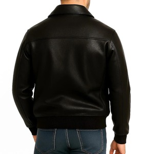 <b>Mens</b> Handmade Genuine Leather Bomber <b>Jacket</b> Vintage Aviator <b>Flight</b> Coat Retro Style - Product Image 2