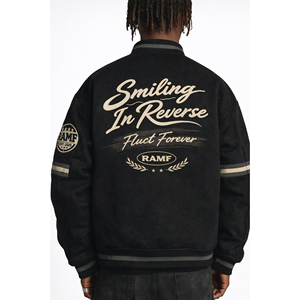 Chaqueta Varsity Personalizada de Alta Calidad para Hombre, Chaqueta de Invierno Cálida con Bordado, Chaqueta Bomber de Cuero Estilo Universitario con Cierre de Cremallera - Product Image 6