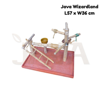 Perchoir pour oiseaux en bois de café Javawood, écologique et durable, Java Wizardland L57