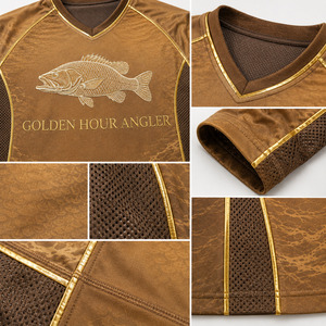 Camiseta de Pesca para Hombre UPF 50+ de Secado Rápido, Transpirable, con Protección Solar Sublimada, Camisa de Alto Rendimiento para Pescadores al Aire Libre - Product Image 6