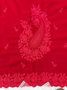 Ensemble ethnique brodé Royal Thread, comprenant Kurta, Palazzo et Dupatta en Georgette Aura, avec broderie Grace Thread, un ensemble classique en Georgette - Product Image 6