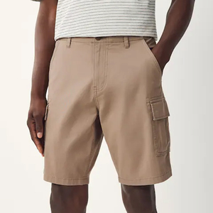 Pantalones Cortos Cargo para Hombre, Cintura Media, Algodón Sólido, Casuales, Personalizados, con Bolsillos, Tejido Transpirable, Cierre de Botones - Product Image 1