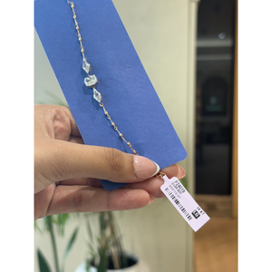 Bracelet élégant en or massif avec trois pierres en diamant de laboratoire de forme losange, 3,06 carats VVS VS EF, bijoux fins pour femmes - Product Image 4