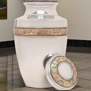 Urna Funeraria de Latón para Adultos, Hecha a Mano, Moderna, Niquelada, con Capacidad Personalizable, Urna Conmemorativa para Cenizas Humanas de Primera Calidad - Product Image 3