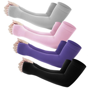 Water Resistant Sweat-Wicking Logo UV Protection Cooling Eco-Friendly Water Resistant Arm Sleeves for Basketball Running - Product Image 4