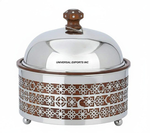 Nouvelle Chauffe-Plats Métallique Ronde de Luxe, Design Tendance, Nouvelle Casserole Décorative en Métal, Vente Chaude - Product Image 3