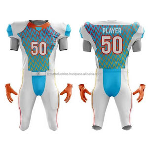 Conjunto de Uniforme de Fútbol Americano Personalizado Directo de Fábrica OEM, Transpirable, Manga Corta, Precio al por Mayor - Product Image 2