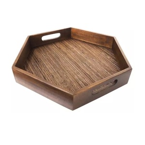 Bandeja de Servir de Madera de Lujo, Hecha a Mano, de Madera Natural, Organizador de Mesa de Comedor, Decoración de Cocina, Bandeja de Regalo para el Hogar - Product Image 5