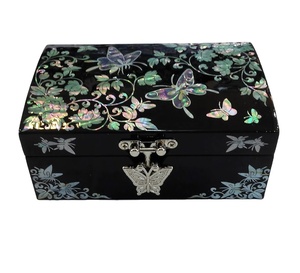 Joyero natural artesanal hecho a mano MOP incrustaciones de perlas Madre de la mejor calidad para collares y embalaje HECHO DE MDF - Product Image 2