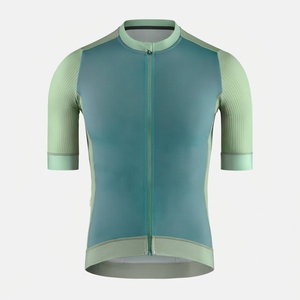 Maillot de Ciclismo Personalizado para Mujer, Manga Corta, Secado Rápido, Verde Azulado y Verde Menta, Espalda de Malla, Poliéster - Product Image 1