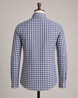Chemise habillée homme en coton à carreaux gingham, coupe ajustée, respirante, à manches longues, boutonnée, sur mesure, qualité OEM, pour occasions formelles