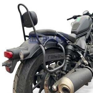 แร็คท้ายรถมอเตอร์ไซค์พร้อมพนักพิงสำหรับผู้โดยสาร รุ่น M Biker Honda Rebel Series อะไหล่และอุปกรณ์เสริมสำหรับมอเตอร์ไซค์เพื่อรองรับสัมภาระ - Product Image 4
