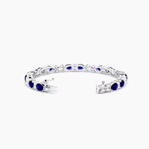Lab Grown Diamond Bracelet <b>for</b> Women and <b>Men</b>, Mix Cut Diamond Bracelet <b>For</b> Wedding, White Gold moissanite Bracelet - Product Image 3