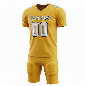 Uniforme de fútbol americano personalizado con diseño profesional, paneles laterales de spandex y costuras en twill, para entrenamiento escolar. - Product Image 1