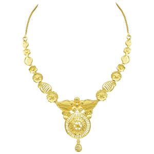 ชุดสร้อยคอทองเหลืองชุบทอง 14K 18K 24K แบบสั้น สไตล์ดูไบ ชุดเครื่องประดับแบบดั้งเดิม ชุดสร้อยคอแฟชั่น ขายส่ง - Product Image 5