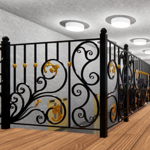 Custom Wrought Iron Balcony Railing Durable Outdoor Balcony Railings Elegant Design for Balcony Safety and Modern Home Style - Product Image 3