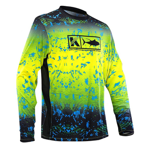 Camisas de Pesca Transpirables de Secado Rápido con Estampado Personalizado al por Mayor para Adultos, Mangas Largas, Colores Sólidos, la Mejor Ropa de Pesca con Estampado Digital - Product Image 1