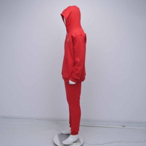 Sudadera con Capucha Reversible Informal para Hombre, de Primera Calidad, con Logotipo Personalizado, Bordado en el Pecho, de Felpa de Algodón Rojo - Product Image 6