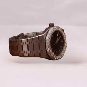 Reloj de Lujo con Incrustaciones de Moissanita y Cuarzo para Hombre y Mujer, Esfera Redonda, Estilo Hip Hop, Reloj de Joyería con Moissanita para Exportación - Product Image 6