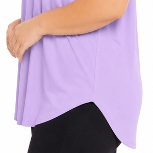 Camiseta personalizada de cuello en V para mujer, talla grande, algodón suave, ajuste cómodo, hecha a medida, informal, ropa personalizada, ajuste relajado para mujer - Product Image 6